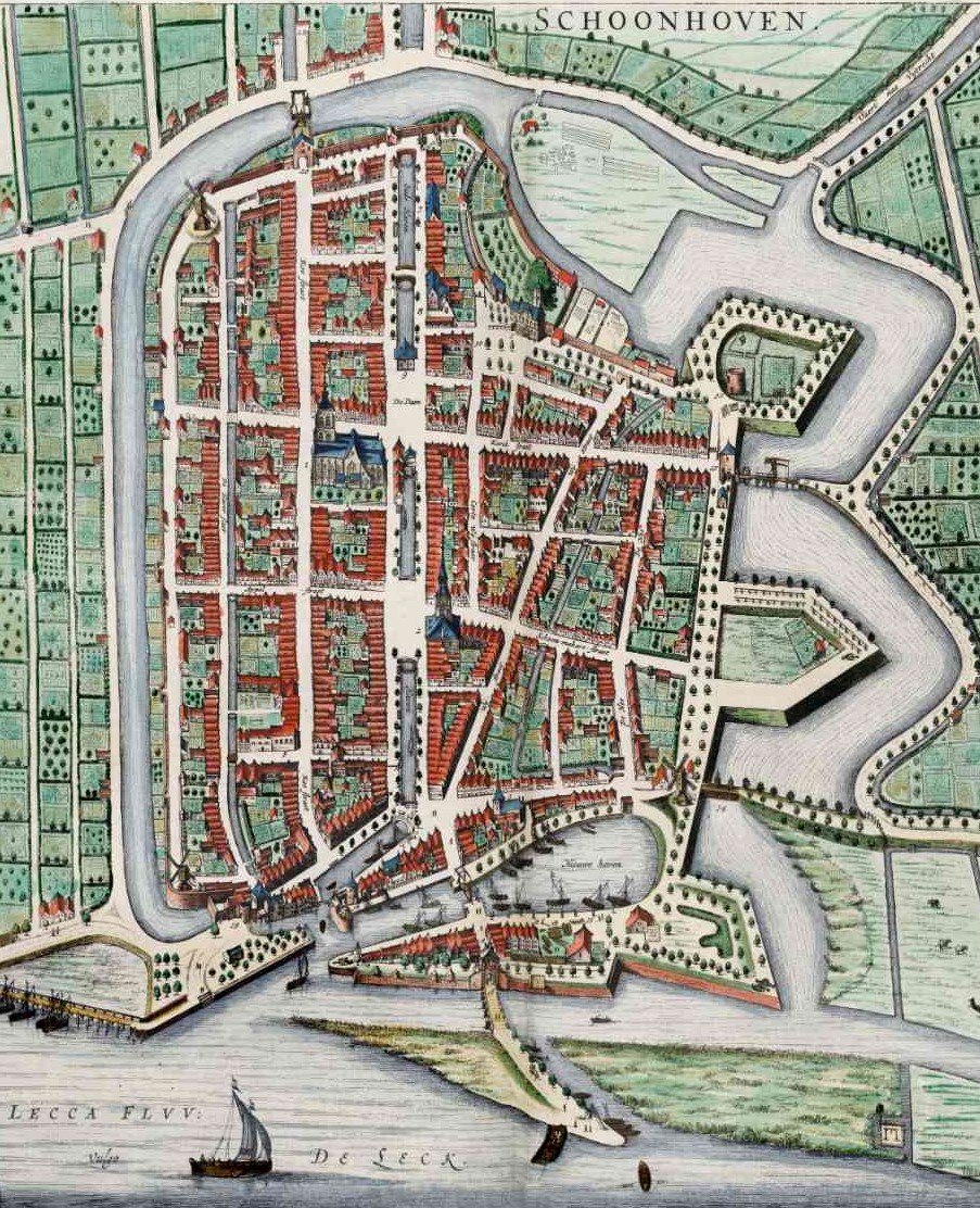 Kaart van Blaeu Schoonhoven